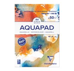 Goldline Aquapad bloc collé 50F A4 300g
