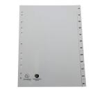 Intercalaires imprimés mensuels PP recyclé gris Janvier-Décembre - 12 positions - A4 - Gris