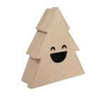 Boîte sapin sourire M - Kraft