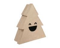 Boîte sapin sourire M - Kraft