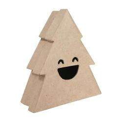 Boîte sapin sourire M - Kraft