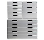 Módulo A3 combinables con A4+, deslizamiento perfecto de los cajones + 5 alturas + STOP de seguridad, tamaño: 5 X 54mm Office