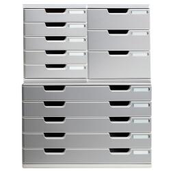 MODULO A3 (5 drawers) light grey/blue