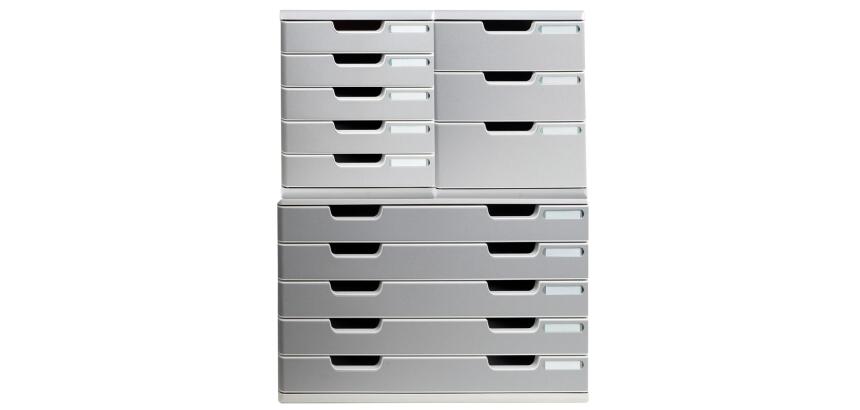 Módulo A3 combinables con A4+, deslizamiento perfecto de los cajones + 5 alturas + STOP de seguridad, tamaño: 5 X 54mm Office