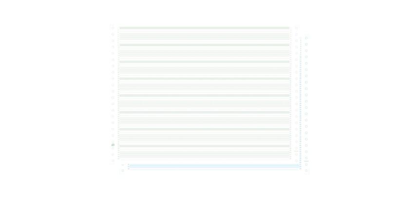 "1000 feuilles de listing autocopiant zoné vert/bleu 380x11"" 2plis Bandes Caroll Non Détachables" - Vert