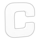 Petite lettre C 12cm - Blanc