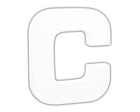 Petite lettre C 12cm - Blanc