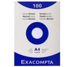 Pk 100 Exa Record Cards 210/297 White - White