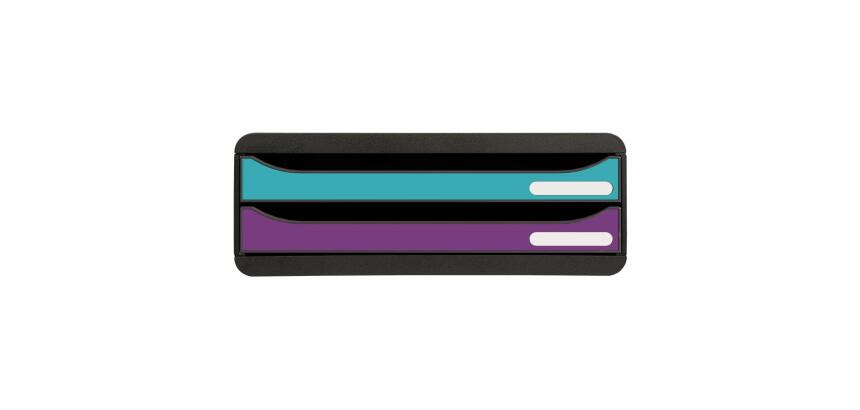 TOOLBOX, Ablagemodul mit 2 Schubladen, Kollektion Titan - Farben sortiert