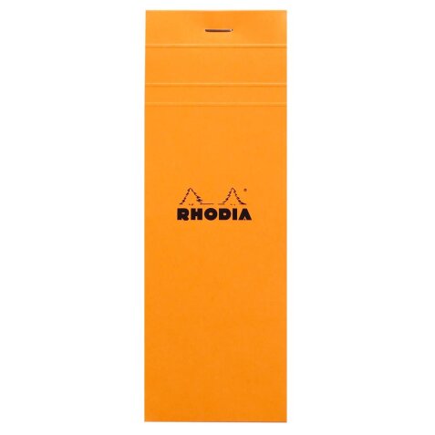 Bloc agrafé Shopping N°8 7,4x21 cm 80 feuilles petits carreaux 5/5 80 g. - Orange