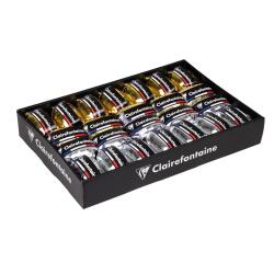 Plateau de 24 oeufs métallisés 10mx7mm, Or & argent - Or et argent