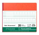 Piqûre 27x32cm à tête paresseuse 20 colonnes sur 2 pages - 28 lignes - 80 pages - Couleurs assorties