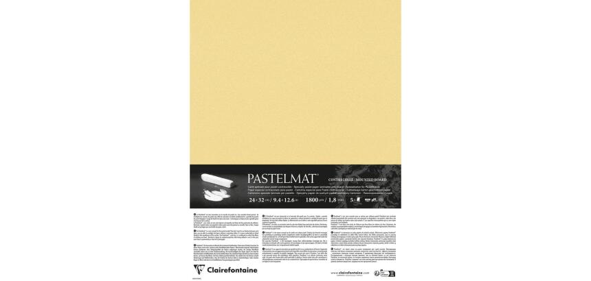 Pastelmat contrecollé 5 feuilles 24x32cm - Bouton d'or