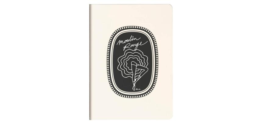 Moulin Rouge, Carnet cousu fil A5 14,8x21 cm, 64 pages, ligné, ass.