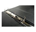 Raccoglitore 4 anelli 30mm PVC foderato - A3 in orizzontale - Nero