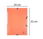 Elastomap met 3 kleppen in polypropyleen Chromaline Pastel - A4
