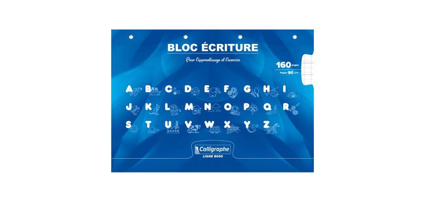 Bloc écriture à l'italienne 8000 CARTE A4 160 pages DL 3 mm IV 90 g - Vert