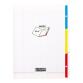 Cahier 3 index piqué 8000 POLYPRO 24x32 cm 96 pages grands carreaux 90 g - Incolore