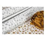 PAPIER DE SOIE IMPRIMÉE, Sachet de 4 feuilles au format 50x75cm - Etoiles dorées - Or