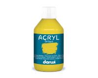 Darwi Flacon de 250 ml de Peinture Acrylique Universelle Brillante - jaune soleil