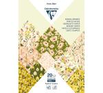 PAPIERS IMPRIMÉS, Bloc de 20 feuilles à motifs 160g/m2 au format A4 (21x29,7cm) + 1 idée créative - Printemps - Multicolore