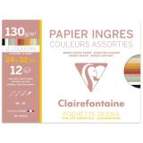 Ingres Pastel pochette 12F 24x32cm 130g - Assortiment pastel