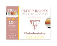Ingres Pastel pochette 12F 24x32cm 130g - Assortiment pastel