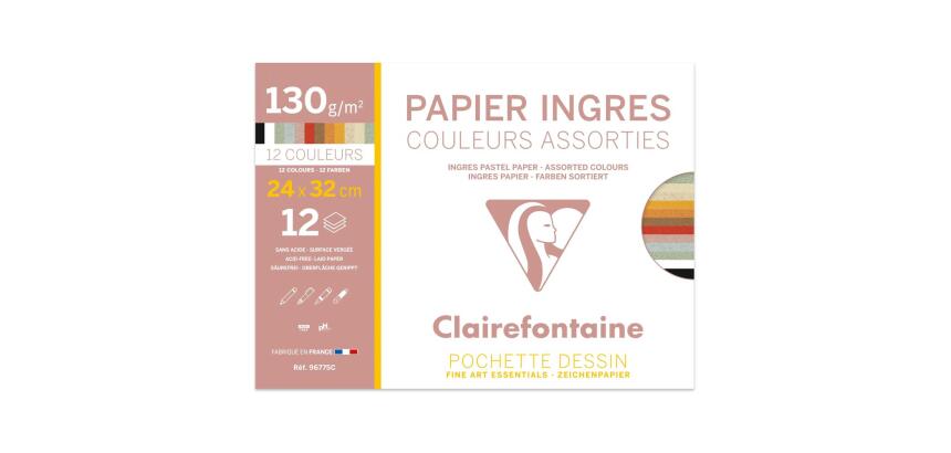 Ingres Pastel pochette 12F 24x32cm 130g - Assortiment pastel