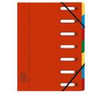 Trieur HARMONIKA® à fenêtres avec élastiques Véritable carte lustrée 7 compartiments