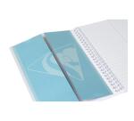 Koverbook Vocabularium notitieboekje met spiraal A5 50 blad gelijnd + centrale kantlijn transparante polypropyleen omslag - Kleurloos