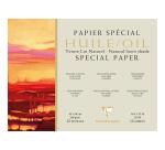 Papier Huile lin naturel bloc collé 1 côté 12F 42x56cm 240g