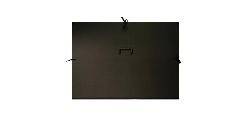 Carton à dessin Kraft 3 cordons 78x118cm avec poignée - Noir