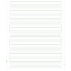 DE_2000 feuilles de listing zoné vert 240x11" 1pli Bandes Caroll Non Détachables 60g