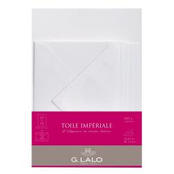 Ensemble Toile Impériale 10 feuilles A5 et 5 enveloppes C6 - Blanc