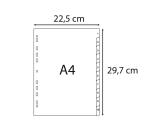 Intercalaires imprimés numériques PP gris recyclé - 10 positions - A4 - Gris