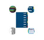 Trieur HARMONIKA® à fenêtres avec élastiques Véritable carte lustrée 7 compartiments