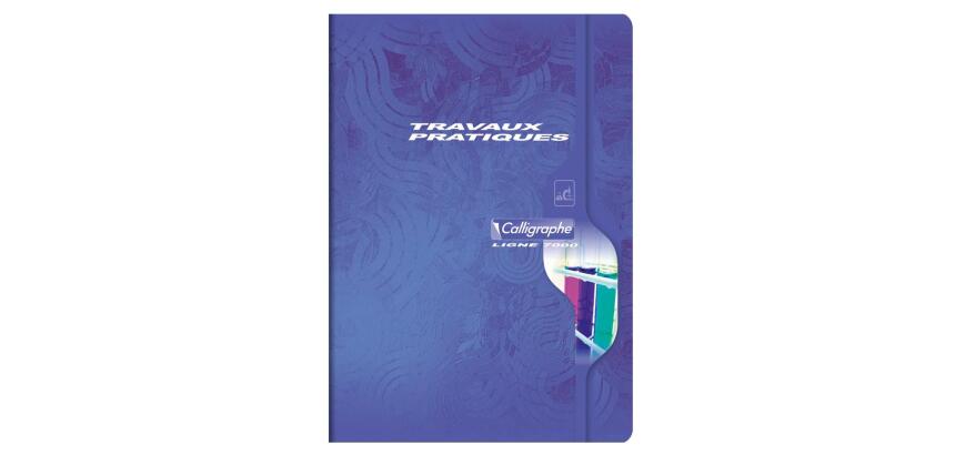 Cahier Travaux Pratiques piqué 7000 A4 144 pages grands carreaux 70 g + uni 90 g - Assortis