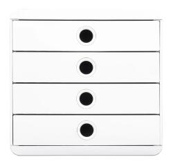 Modulo d'archiviazione Pop Box a 4 cassetti Autentik - Bianco