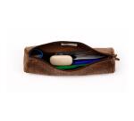KLEO-PATHRA CUIR Trousse ronde Ø5,5x22 cm Or