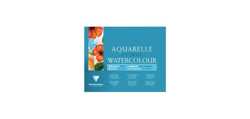 Etival bloc collé 4 côtés 25F 24x30cm 200g grain fin