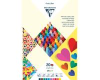 PAPIER COULEUR, Bloc de 20 feuilles 120g/m2 au format 21x29,7cm - Assortiment