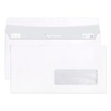 Boîte de 500 enveloppes DL 110x220mm fen 35x100mm vélin Blanc 80g auto-adhésive 10615