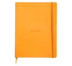 Rhodiarama carnet souple 19x25 cm 160 pages dot papier ivoire 90g fermeture élastique - Orange