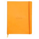Rhodiarama carnet souple 19x25 cm 160 pages dot papier ivoire 90g fermeture élastique - Orange