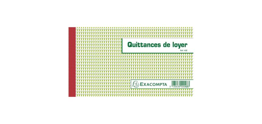 Manifold Quittances de loyer 12,5x21cm 50 feuillets tripli autocopiants