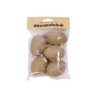 Sachet de 5 oeufs à suspendre 4x11x15cm - Kraft