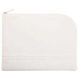 Rhodiarama pochette zippée en simili cuir - taille L (21x28 cm) - Blanc
