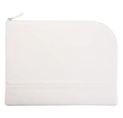 Rhodiarama pochette zippée en simili cuir - taille L (21x28 cm) - Blanc
