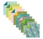 ORIGAMI, Pochette de 60 feuilles 70g/m2 au format 15x15cm - Fraîcheur exotique - Multicolore