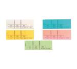 Bloc passe-partout 100 feuillets numérotés de 3 volets couleurs assorties  4,8 x 15 cm